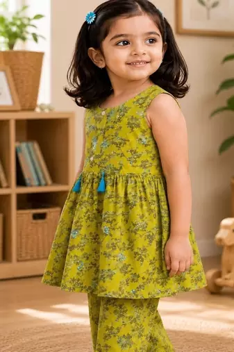 Olive floral co-ord set