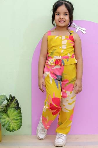 Mustard floral co-ord set