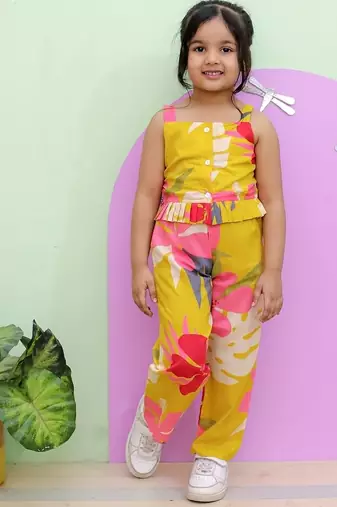 Mustard floral co-ord set