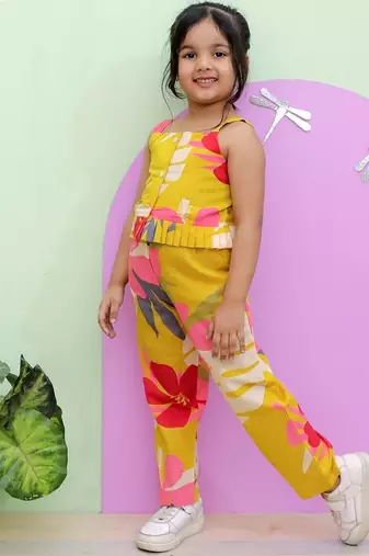 Mustard floral co-ord set