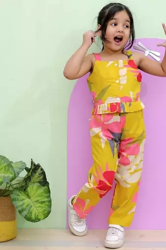 Mustard floral co-ord set