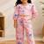 Girls peach tie-dye set