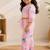 Girls peach tie-dye set
