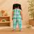 Girls aqua tie-dye co-ord