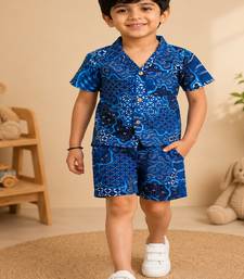 Boys navy abstract co-ord