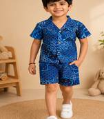Boys navy abstract co-ord