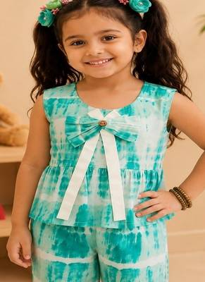 Girls aqua tie-dye co-ord 4