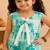 Girls aqua tie-dye co-ord