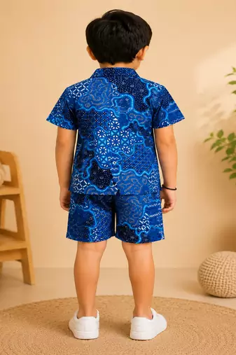 Boys navy abstract co-ord
