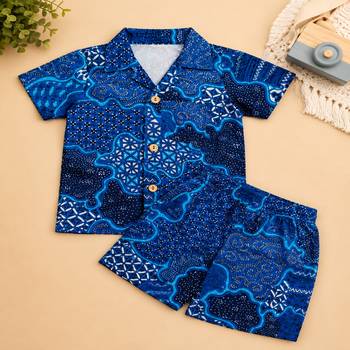 Boys navy abstract co-ord 5