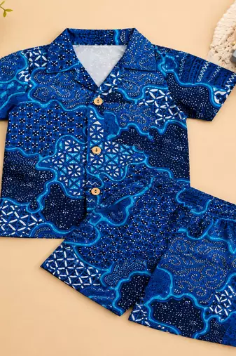 Boys navy abstract co-ord