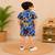 Boys blue ikkat co-ord