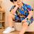 Boys blue ikkat co-ord