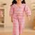 Pink ikat girls co-ord set