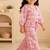 Pink ikat girls co-ord set