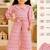 Pink ikat girls co-ord set