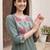 Women Embroidered Regular Thread Work Kurta with Trousers