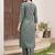 Women Embroidered Regular Thread Work Kurta with Trousers