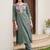 Women Embroidered Regular Thread Work Kurta with Trousers