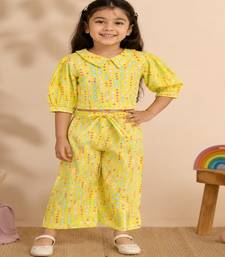 Girls yellow polka co-ords