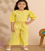 Girls yellow polka co-ords
