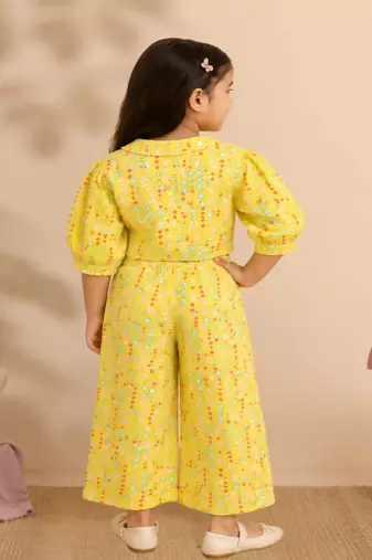 Girls yellow polka co-ords