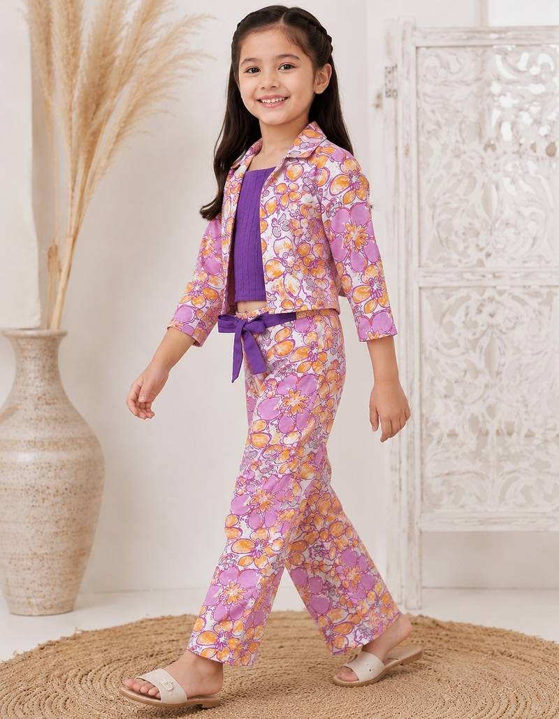 Girls floral 3pc co-ords