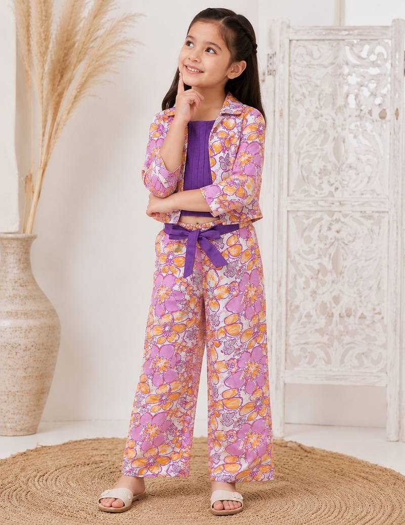 Girls floral 3pc co-ords