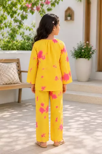 Yellow pink co-ord set