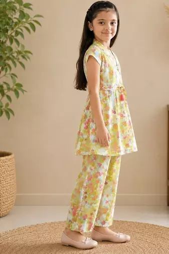 Yellow polka co-ord set