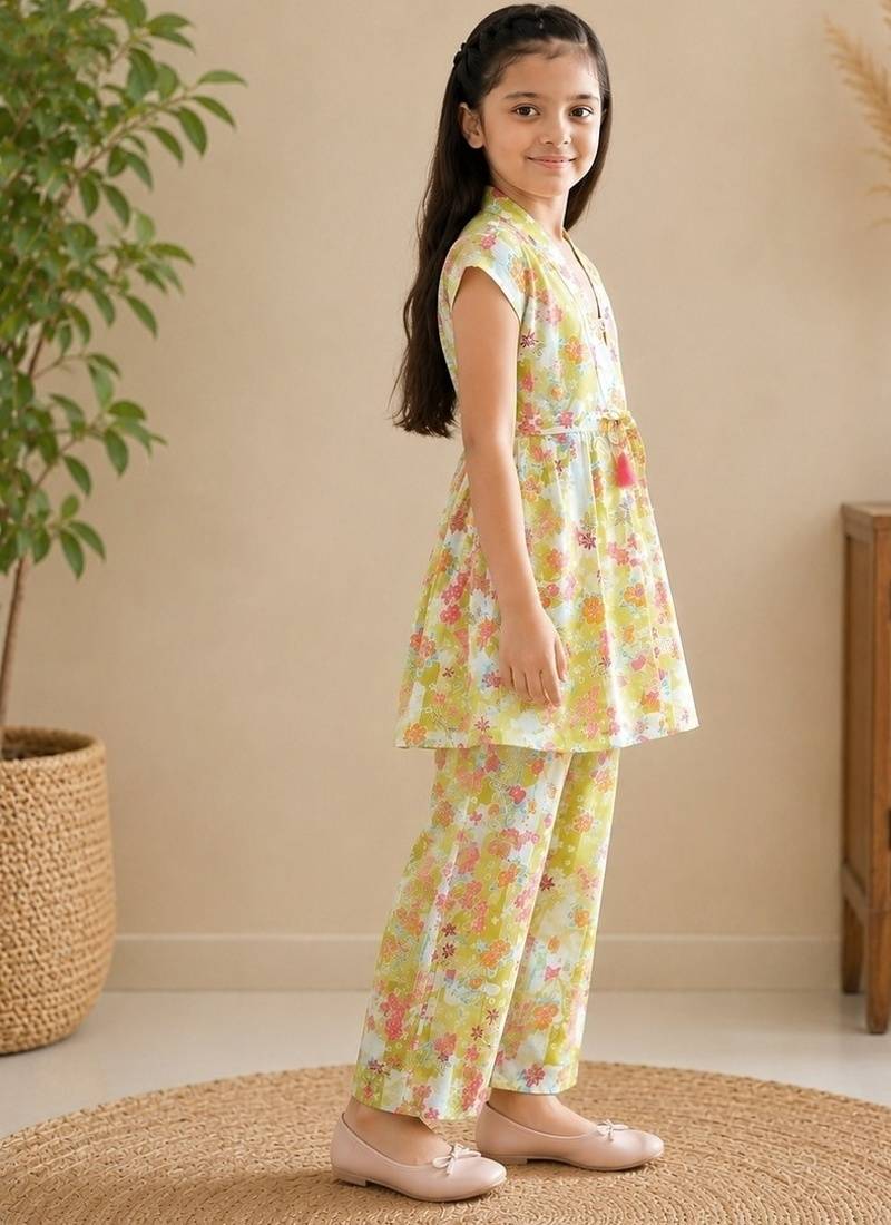 Yellow polka co-ord set