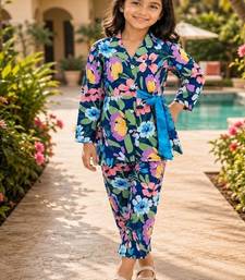 Blue printed co-ords