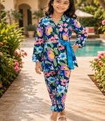 Blue printed co-ords