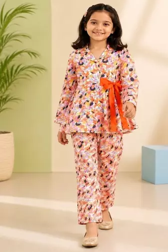 Orange floral co-ord set