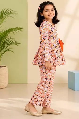 Orange floral co-ord set