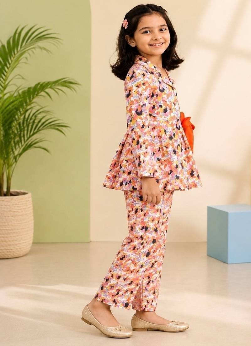 Orange floral co-ord set