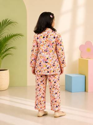 Orange floral co-ord set 3