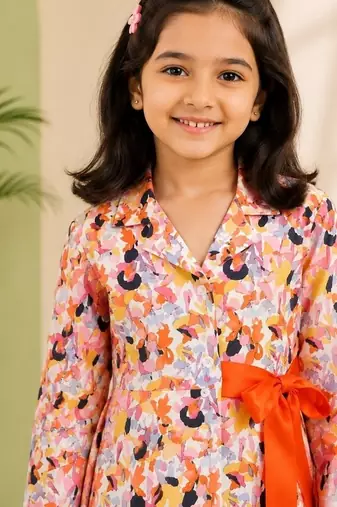 Orange floral co-ord set
