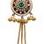 Women gold-toned & pink antique kashmiri floral stud earrings with ghungroo drop tassels