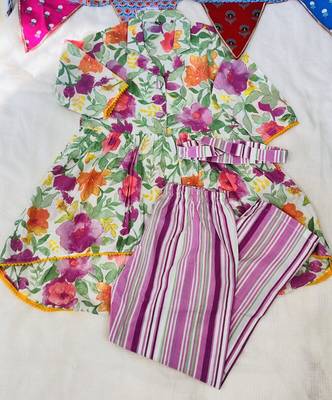 Purple floral co-ord set 4