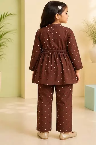 Brown polka co-ord set