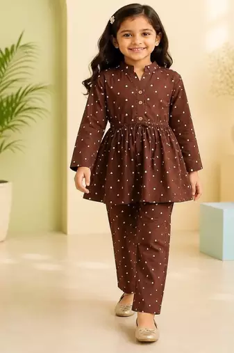 Brown polka co-ord set