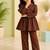 Brown polka co-ord set