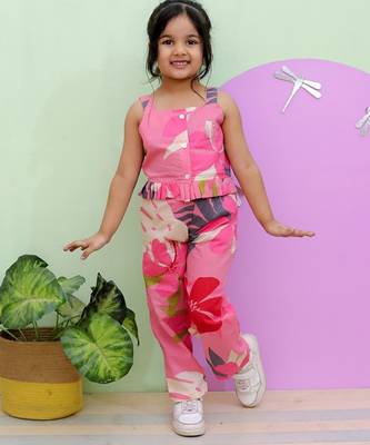Pink tropical co-ords 1