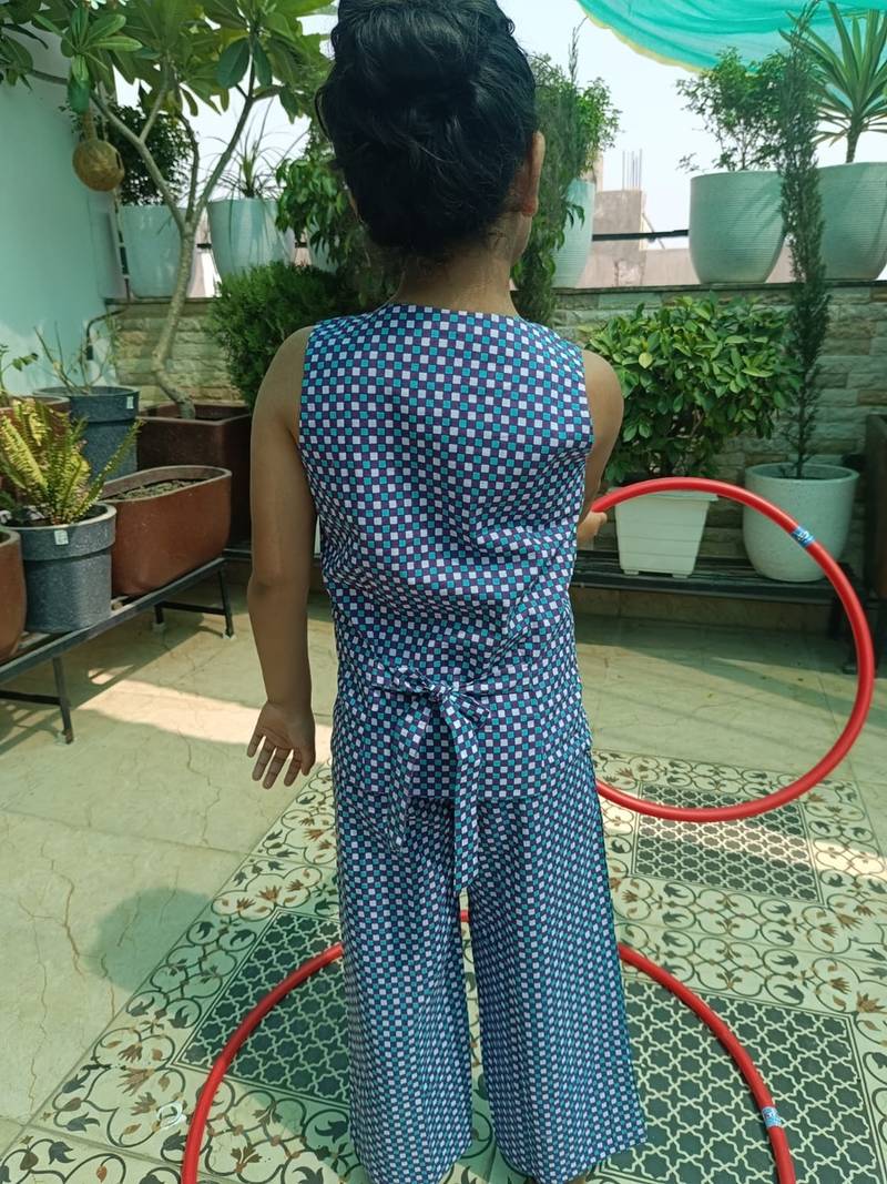 Girls checkered co-ord set