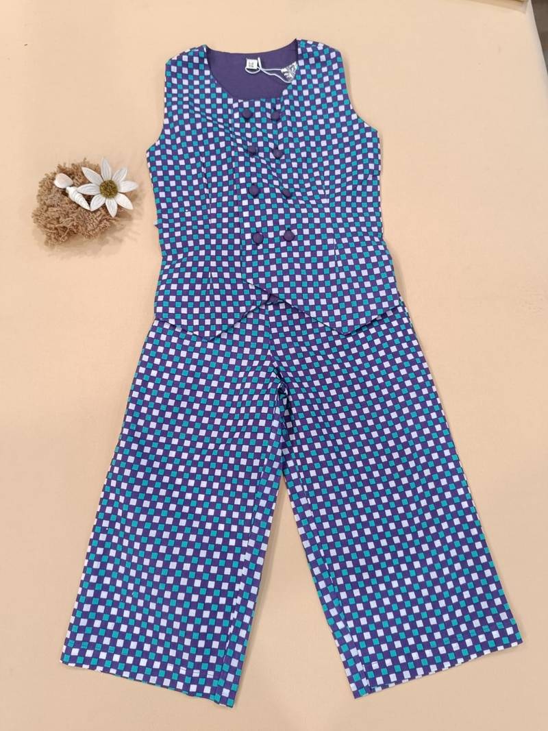 Girls checkered co-ord set