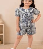 Girls black abstract set