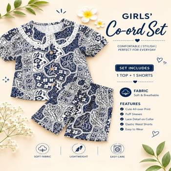 Girls black abstract set 5