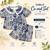 Girls black abstract set
