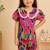 Girls pink ikkat co-ord